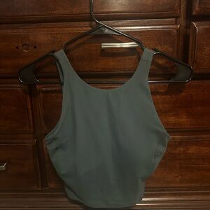 lululemon Highneck Forest Green Tank Top